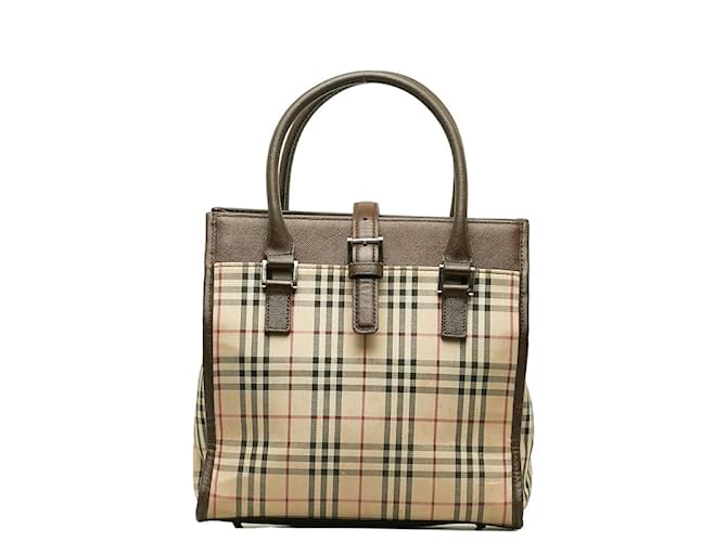 Burberry Vintage Check Handbag Beige Cloth  ref.1196693
