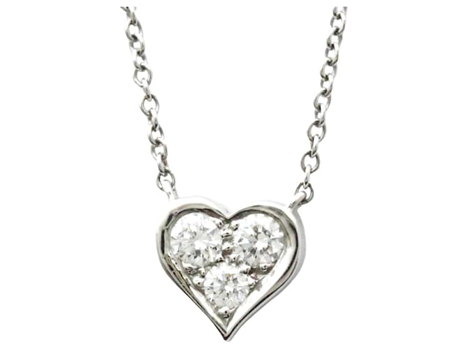 Tiffany & Co Sentimental heart Silvery Platinum  ref.1196729