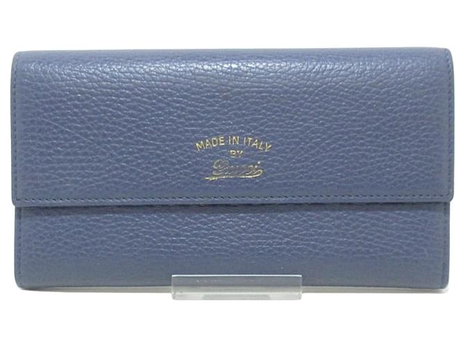 Gucci Swing Navy blue Leather  ref.1196846