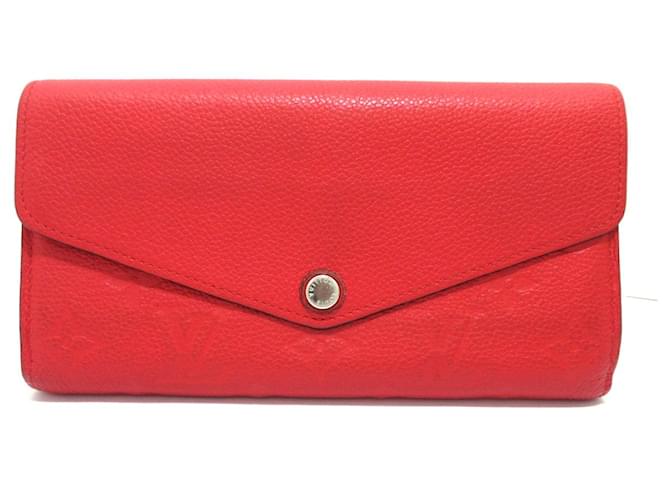 Louis Vuitton Portefeuille Sarah Red Leather  ref.1196851