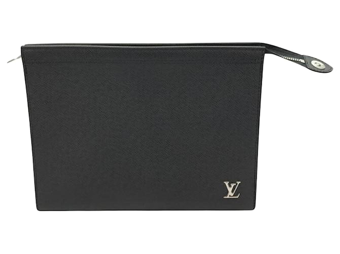 Louis Vuitton Pochette Reise Schwarz Leder  ref.1196883