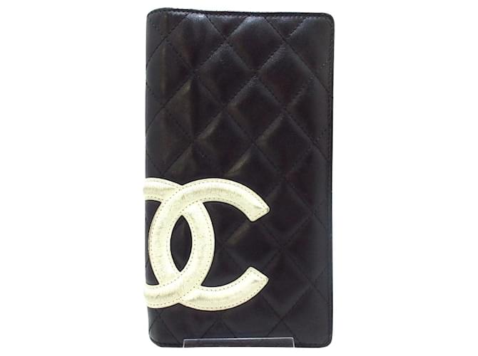Chanel Cambon Negro Cuero  ref.1196904