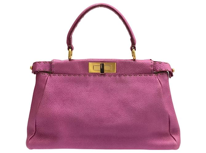 Fendi Peekaboo Cuir Rose  ref.1196906