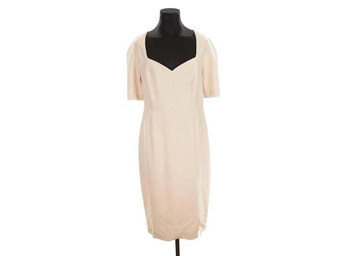 Lk Bennett White dress Polyester  ref.1196992