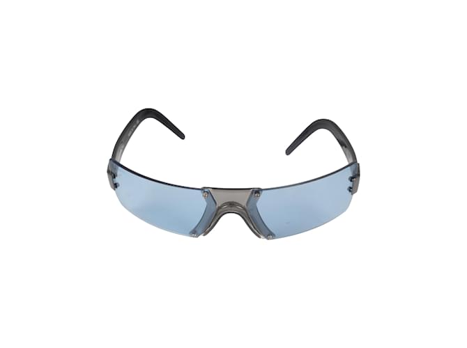 Óculos de sol Chanel Shield Azul Acetato  ref.1196998