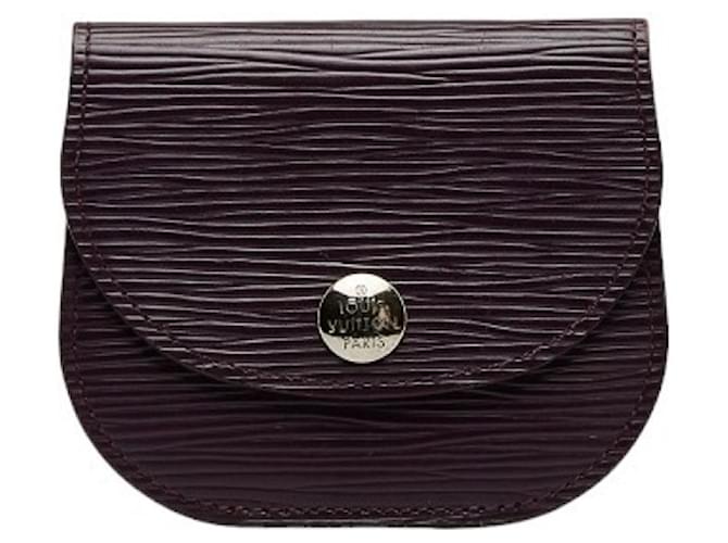Louis Vuitton Porte-monnaie Purple Leather  ref.1197209