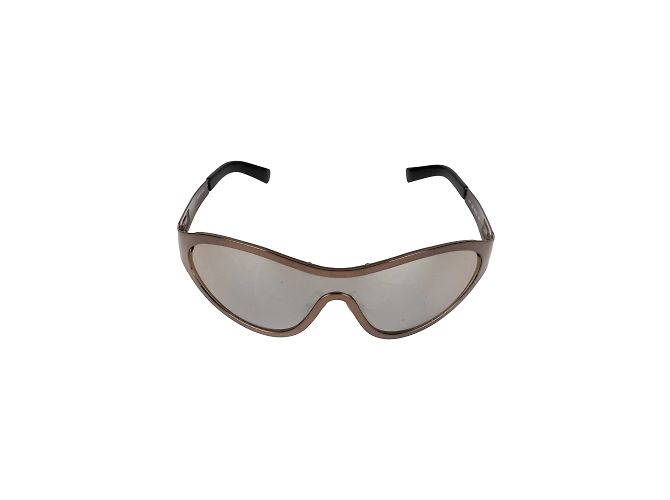 Gucci Metallic Shield Sonnenbrille Braun