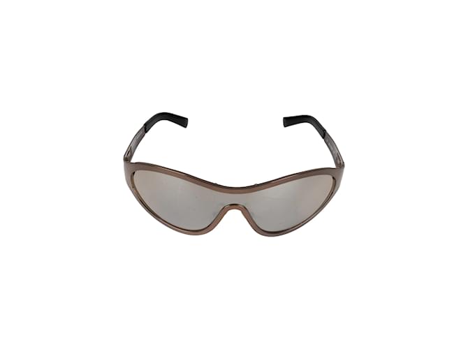 Gucci Metallic Shield Sunglasses Brown  ref.1197369