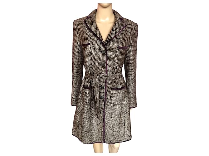 MOSCHINO  Coats T.fr 40 Wool Brown  ref.1197396
