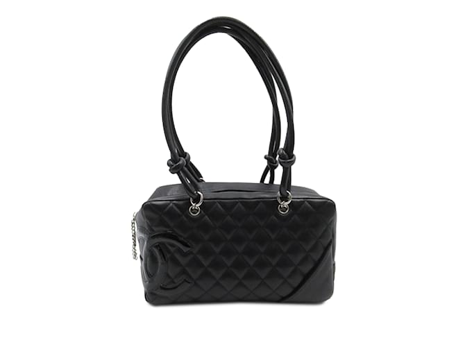 Black Chanel Cambon Ligne Shoulder Bag Cuir Noir  ref.1197431