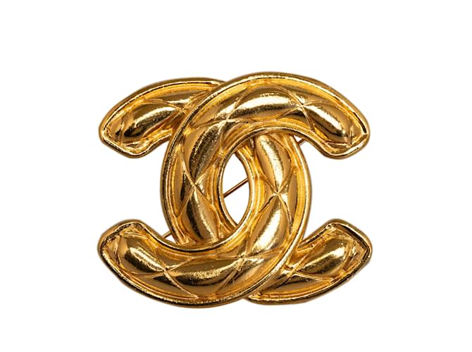 Broche Chanel CC dorée Métal  ref.1197481