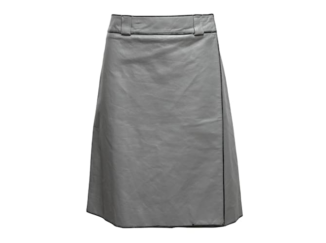 Grey Prada 2018 Leather Skirt Size IT 46  ref.1197491