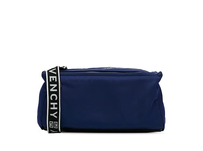 Blue Givenchy Mini Nylon Pandora Crossbody Bag Cloth  ref.1197539