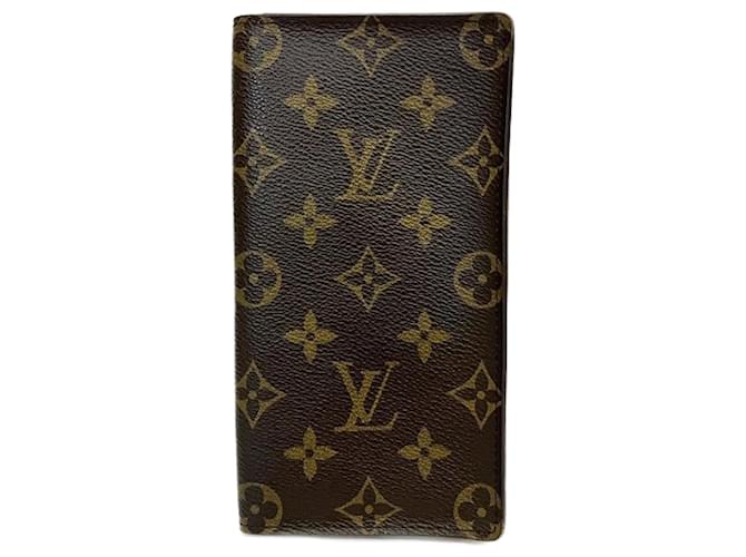 Louis Vuitton Porte carteira de crédito bifold Marrom Lona  ref.1197629