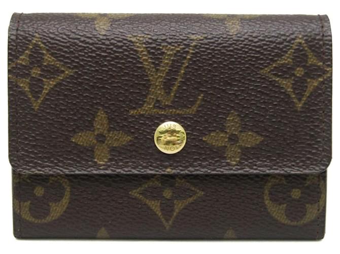 Louis Vuitton Porte monnaie plat Brown Cloth  ref.1197653