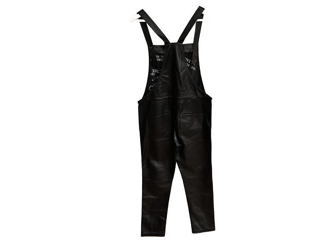 Each X Other Jeweils ein weiterer Lederoverall Schwarz