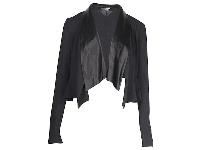 Giacca blazer corta con apertura frontale di Givenchy in lana nera Nero  ref.1197770