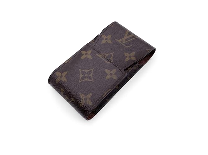 Louis Vuitton Portasigarette in tela marrone con monogramma M63024  ref.1197782