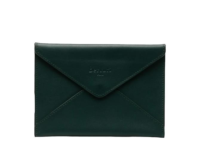 & Other Stories Berluti Leather Envelope Clutch Green  ref.1197796