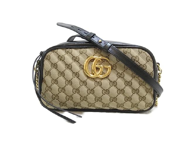Gucci GG Supreme Marmont Crossbody Bag  147632.0 Brown Cloth  ref.1197832