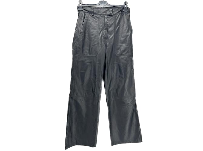 Autre Marque COMMON LEISURE  Trousers T.fr 36 leather Black  ref.1197844