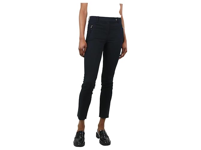 Loro Piana Black cotton trousers - size UK 6  ref.1198038