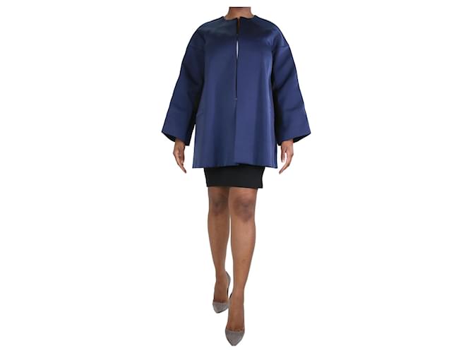 Balenciaga Blauer Mantel mit weiten Ärmeln – Größe UK 12 Polyester  ref.1198055