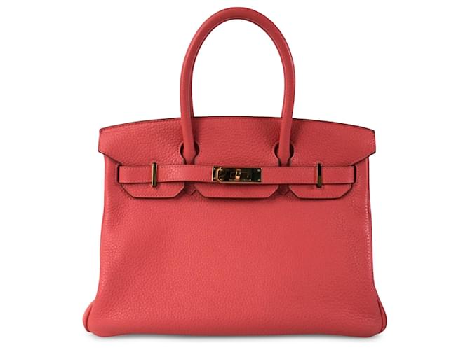 Hermès Hermes Pink Togo Birkin 30 Leder Kalbähnliches Kalb  ref.1198100