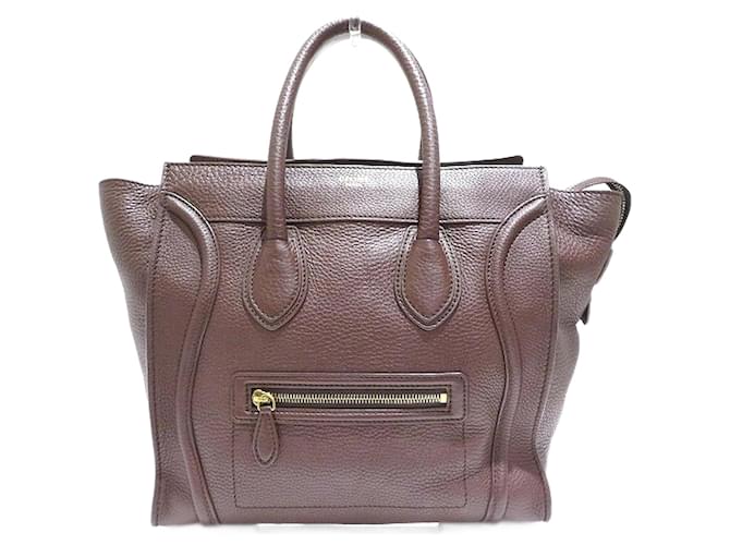 Céline Mini Leather Luggage Tote Bag 165213 Brown Pony-style calfskin  ref.1198187
