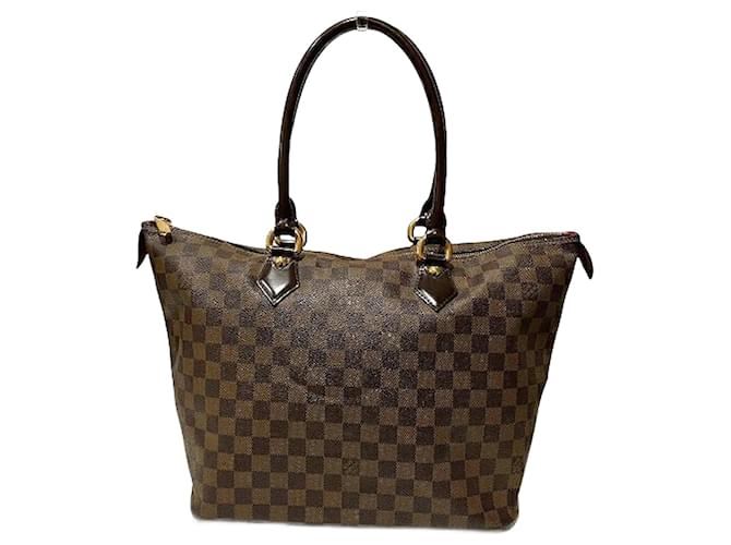 Louis Vuitton Damier Ebene Saleya MM N51182 Brown Cloth  ref.1198210
