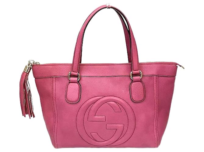 Gucci Mittelgroße Soho-Arbeitstasche 282307 Pink Leder  ref.1198215