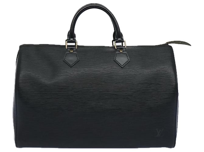 Louis Vuitton Speedy 35 Black Leather  ref.1198266