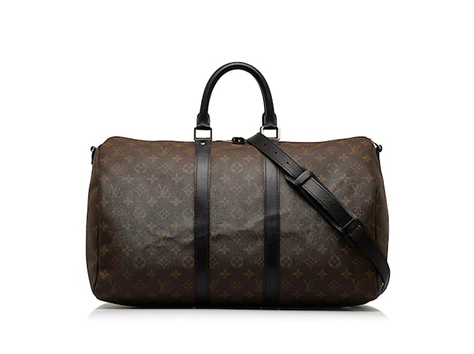 Keepall LOUIS VUITTON Travel bags Brown Cloth  ref.1198442