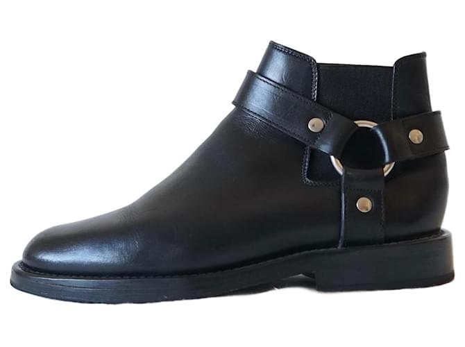 Saint Laurent Boots Black Leather  ref.1198924