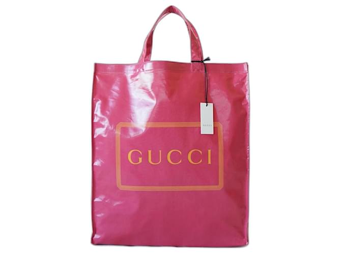 Gucci Pré Outono 2019 bolsa de compras Rosa Lona  ref.1198943