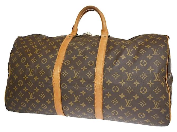 Louis Vuitton Keepall 55 Toile Marron  ref.1198963