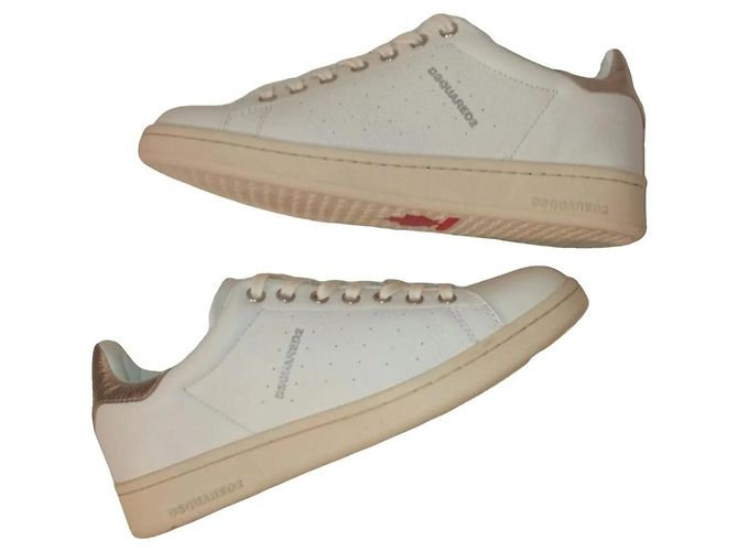 Baskets Dsquared2 en cuir blanc
