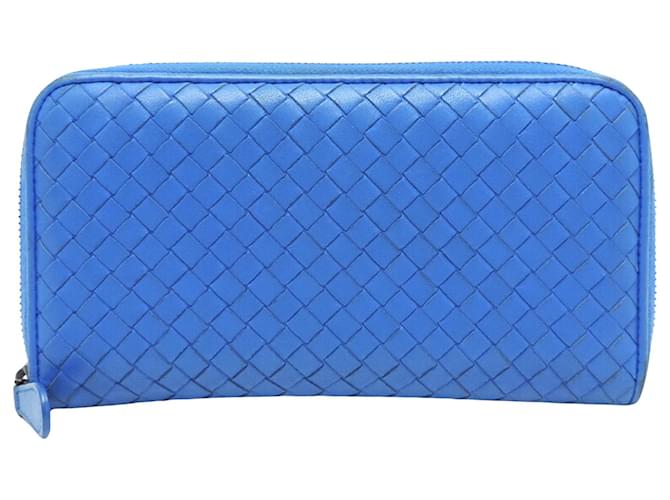 Bottega Veneta Intrecciato Blue Leather  ref.1199055