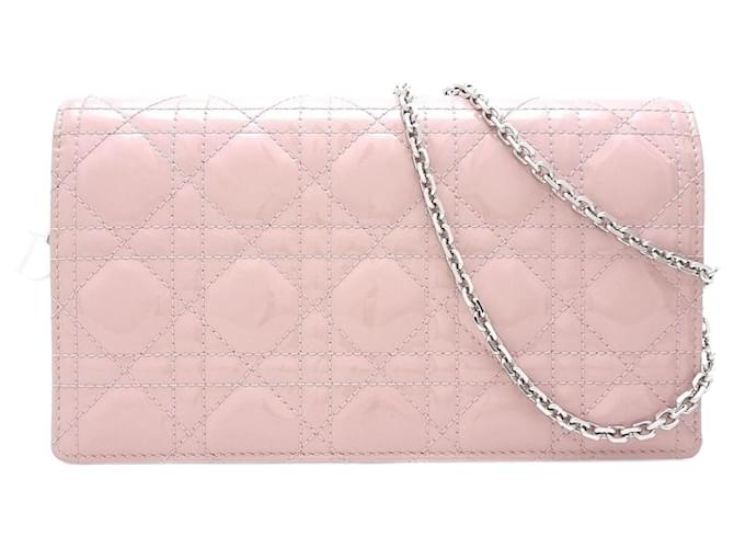 Dior Lady Dior Pink Lackleder  ref.1199071