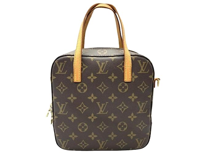 Louis Vuitton Spontini Castaño Lienzo  ref.1199074