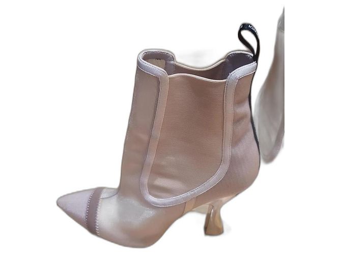 Fendi Saturday Ankle Boots Beige