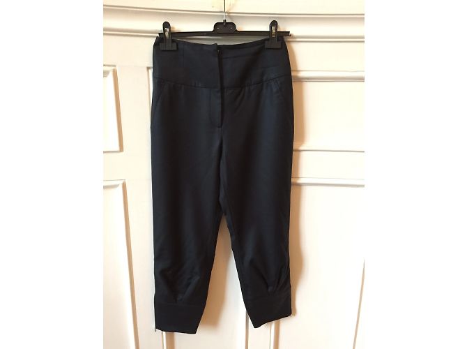 Céline CELINE Hose T.FR 38 Wolle Blau