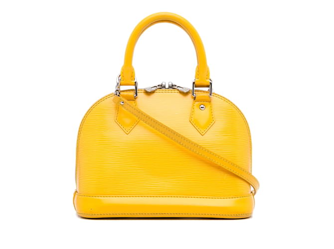 Bolsa Louis Vuitton Epi Alma BB amarela Amarelo Couro  ref.1199170