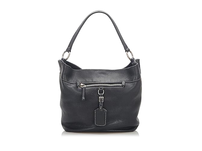 Black Prada Leather Shoulder Bag  ref.1199194