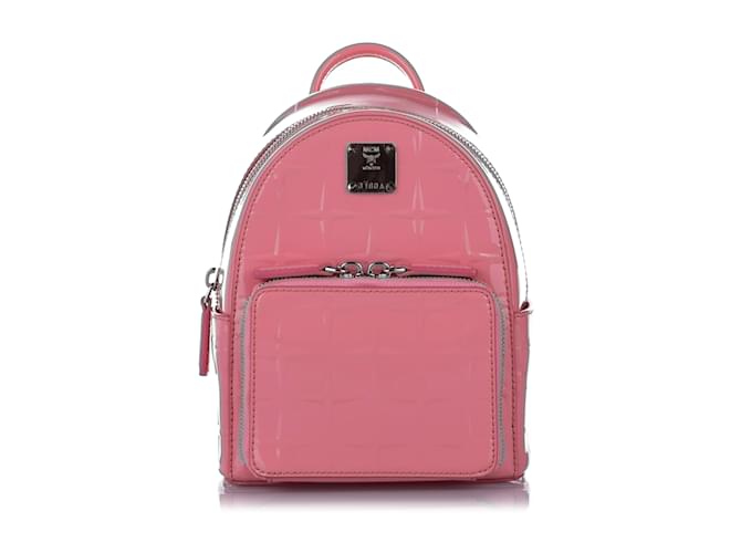 Pink MCM Patent Leather Backpack  ref.1199199