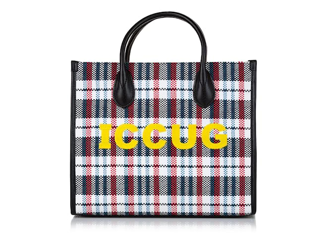 Bolso satchel de lona Gucci ICCUG multicolor Cuero  ref.1199226