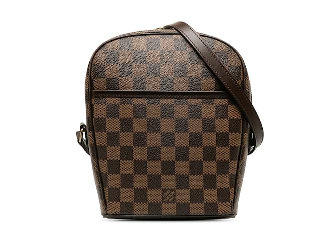 Brown Louis Vuitton Damier Ebene Ipanema PM Crossbody Bag Leather  ref.1199266