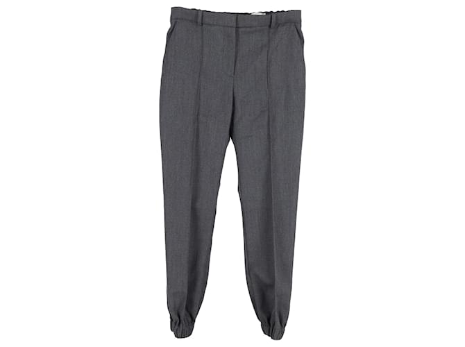 Alexander McQueen Elasticated Cuffs Trousers in Gray Cotton Grey  ref.1199451