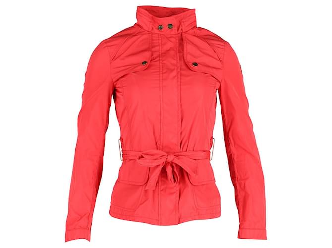 Moncler Malco Utility-Jacke aus rotem Polyester  ref.1199457