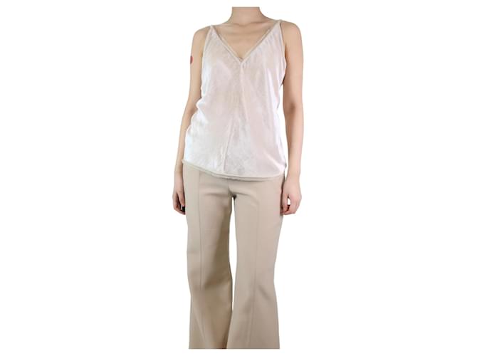 Gabriela Hearst Nude velvet camisole - size UK 10 Silk  ref.1199600